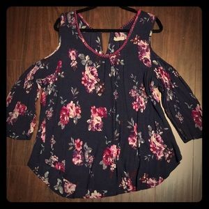 living doll Tops - 3/$20 Living doll Cold shoulder blouse living doll Tops - 3/$20 Living doll Cold shoulder blouse
